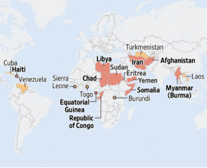 travel banned countries